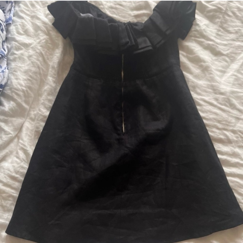 Reformation Black Strapless Ruffle Dress - Picture 5 of 5